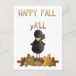 Lycklig Fall Y'All Vykort
