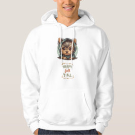 Lycklig Fall Y'all Yorkshire Terrier Autumn Hoodie