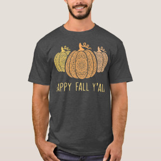 Lycklig Fall Yallmandala Pumpkins Autumn Fall Seas T Shirt