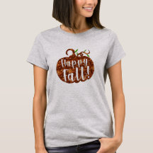 lycklig faller pumpa halloween t-shirt-livmodern