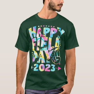 Lycklig Fält Days Tie Dye Cute Dinosaur School Res T Shirt