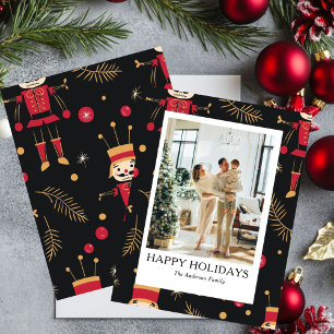 lycklig familj Holiday Photo Card modern elegant Julkort