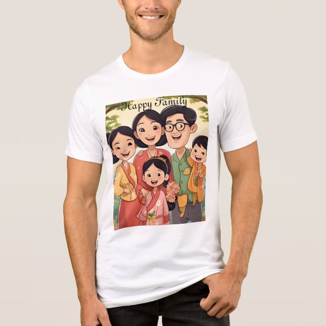Lycklig familj t shirt (Framsida)