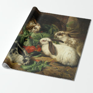 Lycklig-familjen av kaniner av Alfred Barber Presentpapper