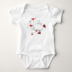 Lycklig-familjen Bears Baby Bodydräkt - jul T Shirt