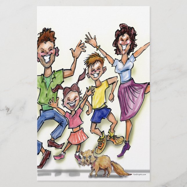 Lycklig-familjen Brevpapper (Framsida)