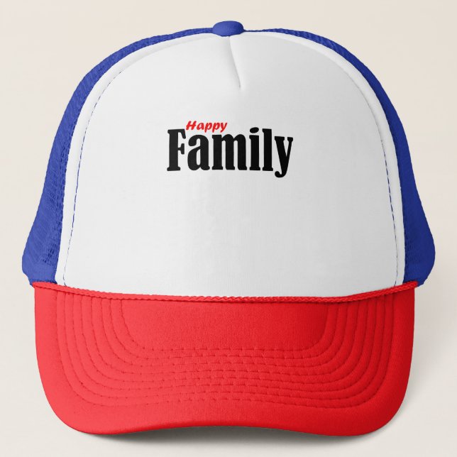 Lycklig Famille Matching Hat - Roligt Family Vibes Keps (Framsida)
