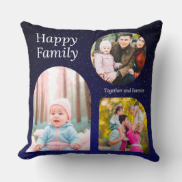 Lycklig Family Anpassningsbar Collage Dekorativ ku Kudde