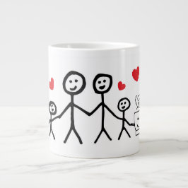 Lycklig Family Coffee Funny Meme Jumbo Mugg