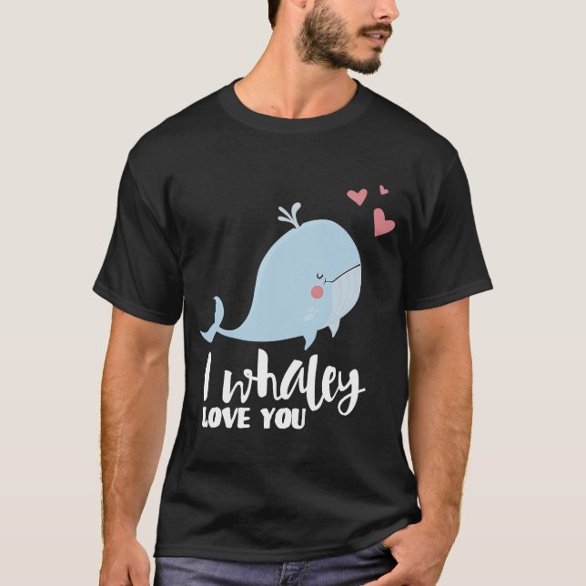 Lycklig Family Cute Boy I Whaley Kärlek You Valent T Shirt (Framsida)