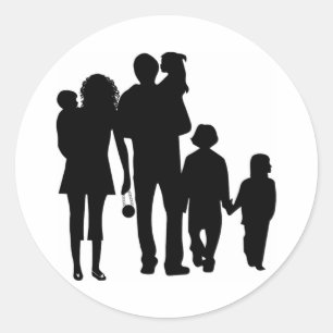 LYCKLIG FAMILY RUNT KLISTERMÄRKE