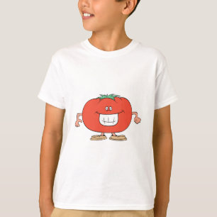 lycklig fånig tomato tecknad t-shirt