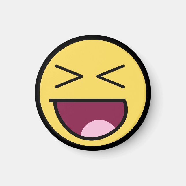 Lycklig Fantastisk Ansikte Magnet (Framsidan)