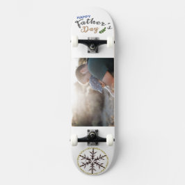 Lycklig Far dag - barndomsfoto Skateboard