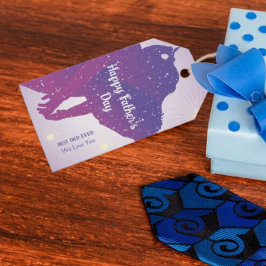 Lycklig Far dag Galaxy Gift Märkre Presentetikett