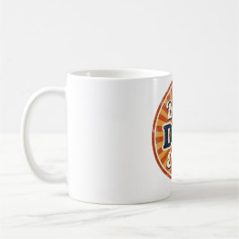 Lycklig Far Dag Shirt - Retro Badge Kaffemugg