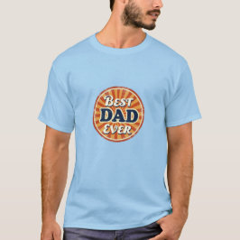 Lycklig Far Dag Shirt - Retro Badge T Shirt