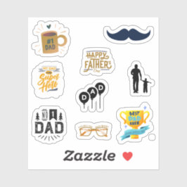 Lycklig Far Dag Stickers Klistermärken