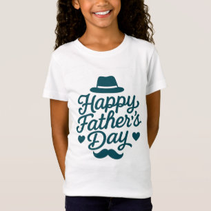 "Lycklig Far Dag Typografi - Vintage Mustache T Shirt