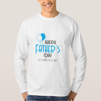 Lycklig Far-dagen med blå ballonger och Namn T Shirt