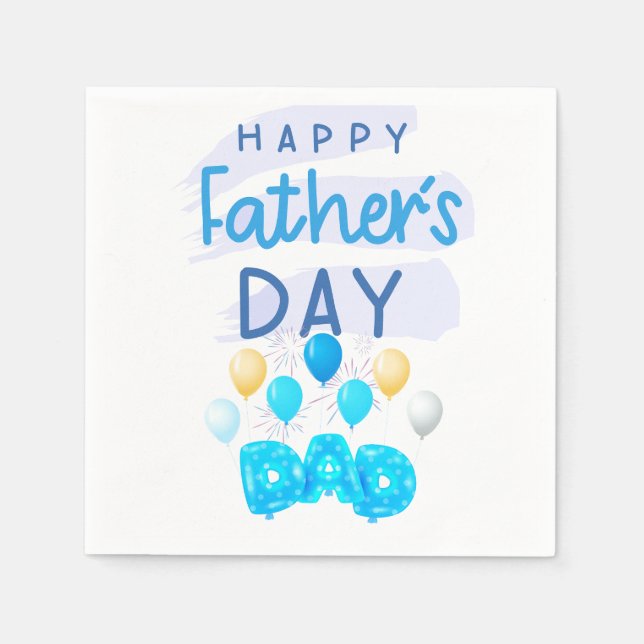 "Lycklig Far-dagen, Pappa: Firande i Kärlek" Pappersservett (Framsidan)