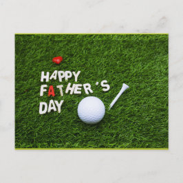 Lycklig Far-dagen till Golfer Vykort
