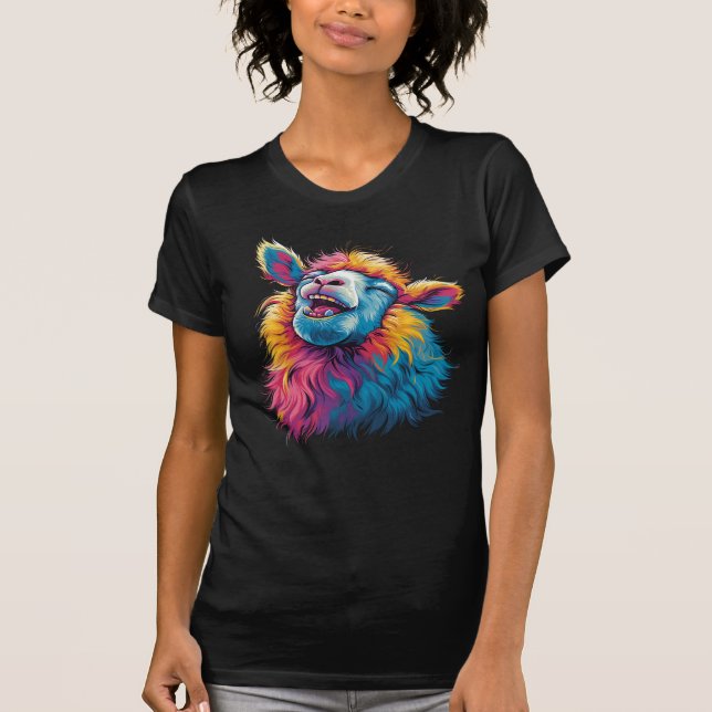Lycklig får - okänd, Cheerful Spirit T Shirt (Framsida)