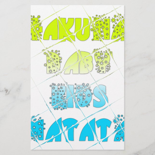 Lycklig Färg Hakuna Matata Hakunamatata Gift-stjär (Framsida)