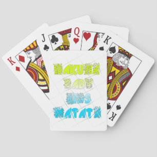 Lycklig Färg Hakuna Matata Hakunamatata Gift-stjär Casinokort