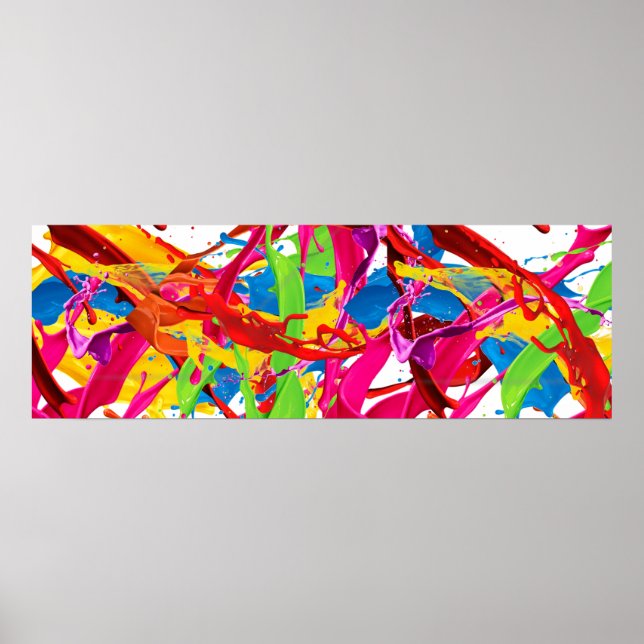 Lycklig-färgplatta Poster (Framsidan)