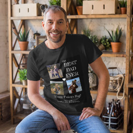 Lycklig Fars dag 3 fotokollage pappa T Shirt