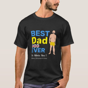 Lycklig Fars dag 4-foto med lustigt pappa-bod T Shirt