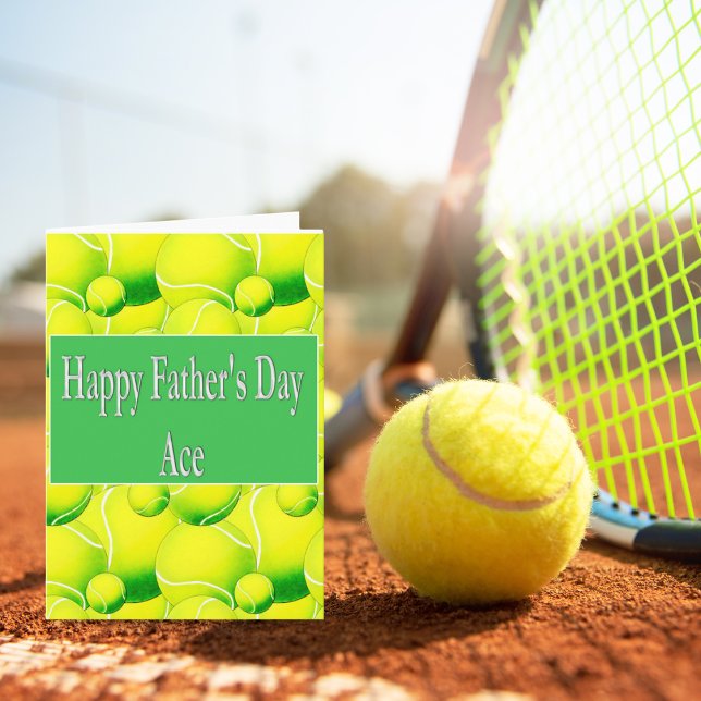 Lycklig Fars dag Ace! Tennis Boll Card Kort (Skapare uppladdad)