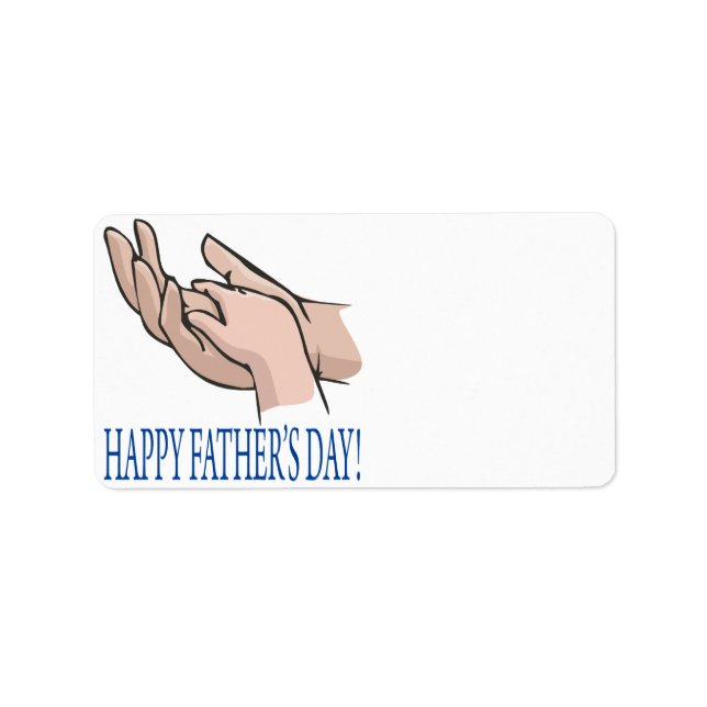 Lycklig Fars dag Adressetikett (Framsidan)