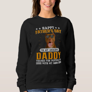 Lycklig Fars dag, amerikansk pit Bull Dog Pappa fö T Shirt