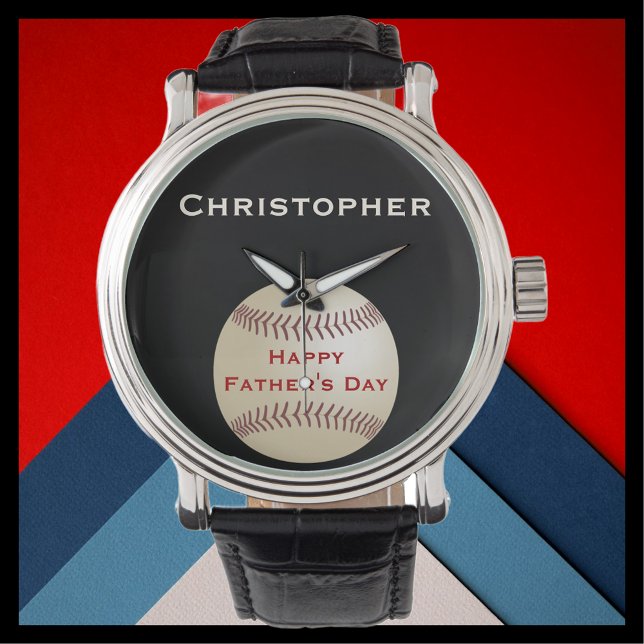 Lycklig Fars dag anpassa Namn baseball Wrist Wrist Armbandsur (Skapare uppladdad)