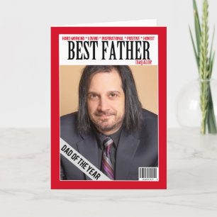 Lycklig Fars dag Anpassningsbar Magazine Cover Helgkort