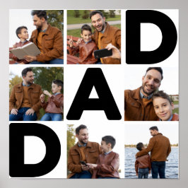 Lycklig Fars dag Anpassningsbar Photo Poster