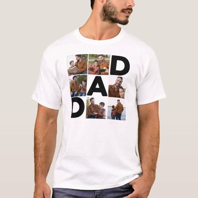Lycklig Fars dag Anpassningsbar Photo T Shirt (Framsida)