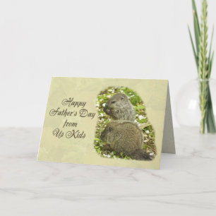 Lycklig fars dag - baby Groundhogs Kort