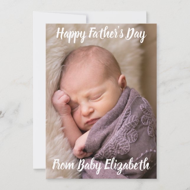 Lycklig Fars dag Baby Julkort (Framsida)