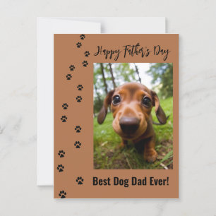 Lycklig Fars dag, bästa Hund Pappa någonsin, foto Vykort