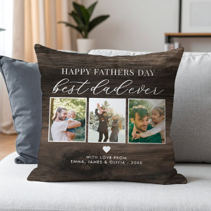 Lycklig Fars dag Bästa Pappa någonsin, 3 fotokolla Kudde