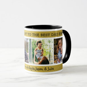 Lycklig Fars dag Bästa Pappa någonsin 4 Fotokoll Mugg