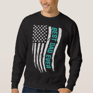 Lycklig Fars dag, bästa Pappa någonsin med USA Lång Ärmad Tröja