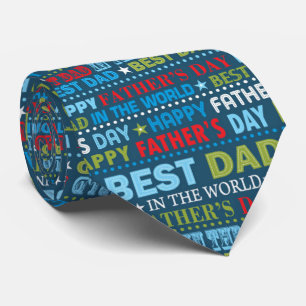 Lycklig Fars dag Best Pappa pappa Kärlek Slips