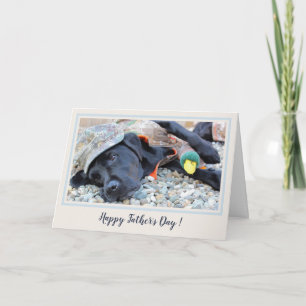 Lycklig Fars dag Black Labrador Anka Hunting Hund Kort