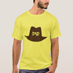 Lycklig Fars dag Cowboy Pappa T Shirt