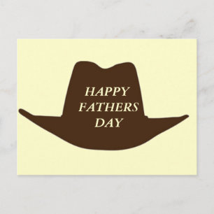 Lycklig Fars dag Cowboy Pappa Vykort