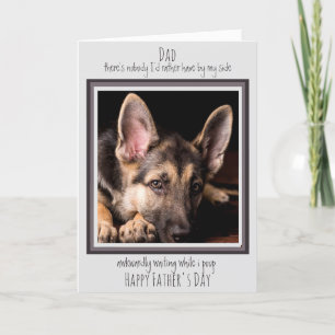 Lycklig Fars dag-Cute Pet Photo - Humor Hund Pappa Kort